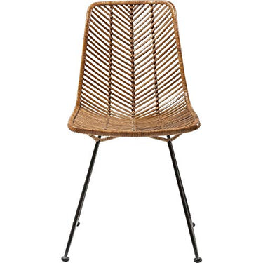 Kare Design Stuhl Ko Lanta Natur, leicht, Rattan Design, Esszimmerstuhl, hellbraun, 86x45x55cm im Sale